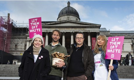 The Pig Idea in Trafalgar Square : food waste for pig